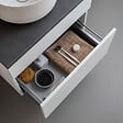 KIAMAMI VALENTINA - Meuble De Salle De Bains Suspendu 60Cm Avec Tiroir Blanc Et Dessus Anthracite | Sole - vignette