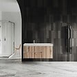 KIAMAMI VALENTINA - Meuble De Salle De Bain 120Cm En Chêne Cannelé Sans Miroir | Cortina - vignette