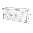 KIAMAMI VALENTINA - Meuble De Salle De Bain 120Cm En Chêne Cannelé Sans Miroir | Cortina - vignette