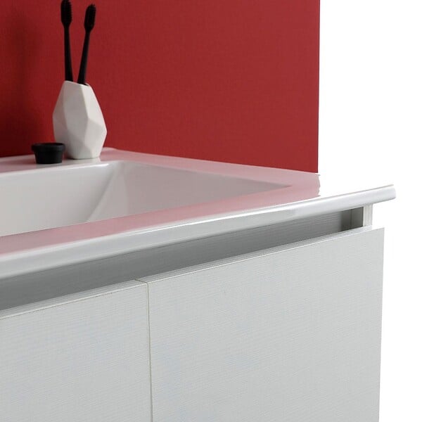 KIAMAMI VALENTINA - Meuble De Salle De Bain Suspendu 60Cm Avec 2 Portes Blanc Export Et Lavabo | Bilbao - large