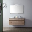 KIAMAMI VALENTINA - Meuble De Salle De Bains De 120 Cm Avec Double Lavabo En Chêne Well Suspendu | Sole - vignette