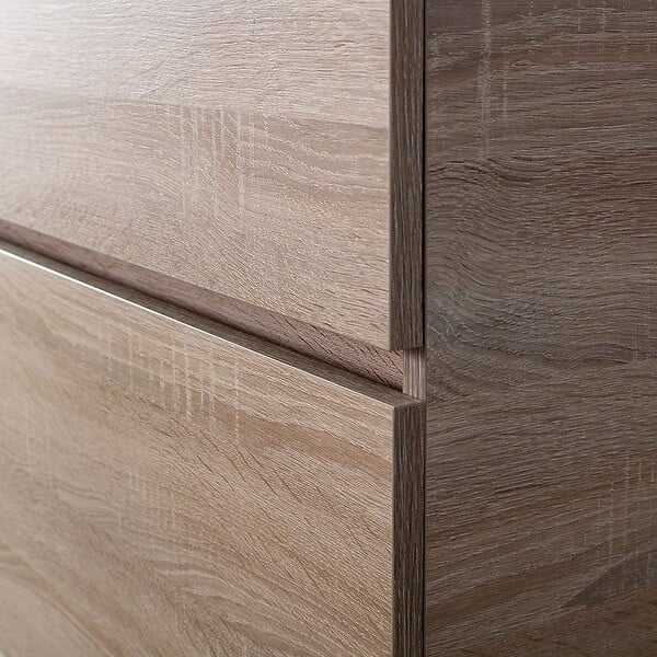 KIAMAMI VALENTINA - Meuble De Salle De Bains De 120 Cm Avec Double Lavabo En Chêne Well Suspendu | Sole - large