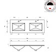 KIAMAMI VALENTINA - Meuble De Salle De Bains De 120 Cm Avec Double Lavabo En Chêne Well Suspendu | Sole - vignette