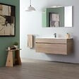 KIAMAMI VALENTINA - Meuble De Salle De Bain 120 Cm En Chêne Well Suspendu | Sole - vignette