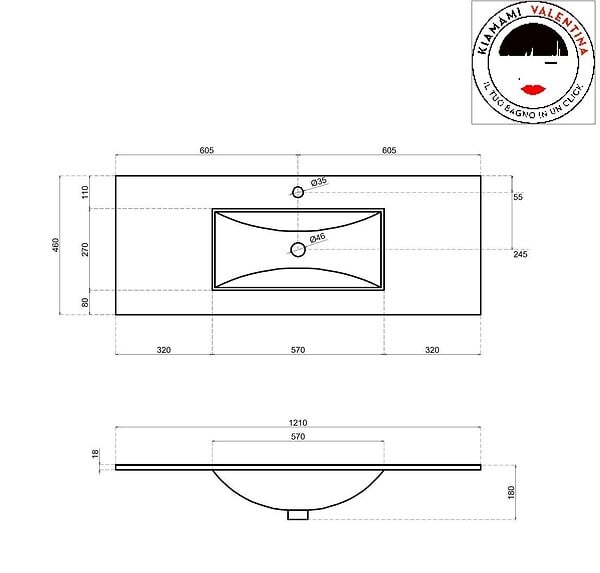 KIAMAMI VALENTINA - Meuble De Salle De Bain 120 Cm En Chêne Well Suspendu | Sole - large