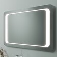KIAMAMI VALENTINA - Meuble De Salle De Bain Blanc Brillant 100Cm Lavabo À Poser Et Miroir À Led | Elba - vignette