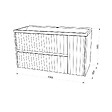 KIAMAMI VALENTINA - Meuble De Salle De Bain Suspendu 100Cm Chêne Doré Sans Miroir | Cortina - vignette