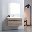 KIAMAMI VALENTINA - Armoire De Salle De Bain Murale 90 Cm Well En Chêne | Sole - vignette