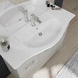 KIAMAMI VALENTINA - Meuble De Salle De Bains À Poser 105 Cm Avec Portes Lavabo Et Miroir | Rimini - vignette