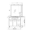 KIAMAMI VALENTINA - Meuble De Salle De Bains À Poser 105 Cm Avec Portes Lavabo Et Miroir | Rimini - vignette