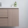 KIAMAMI VALENTINA - Meuble De Salle De Bains Suspendu De 90Cm Avec Lavabo A Gauche, Profondeur De 39Cm | Malaga - vignette