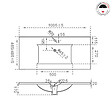 KIAMAMI VALENTINA - Meuble De Salle De Bain Suspendu 100 Cm En Bois De Chêne | Sole - vignette