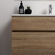 KIAMAMI VALENTINA - Armoire De Salle De Bains Murale Moderne 90Cm Puits En Chêne Avec Miroir | Sole - vignette