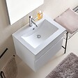 KIAMAMI VALENTINA - Meuble De Salle De Bain Suspendu 60 Cm Blanc Bois | Sole - vignette