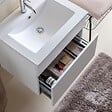 KIAMAMI VALENTINA - Meuble De Salle De Bain Suspendu 60 Cm Blanc Bois | Sole - vignette