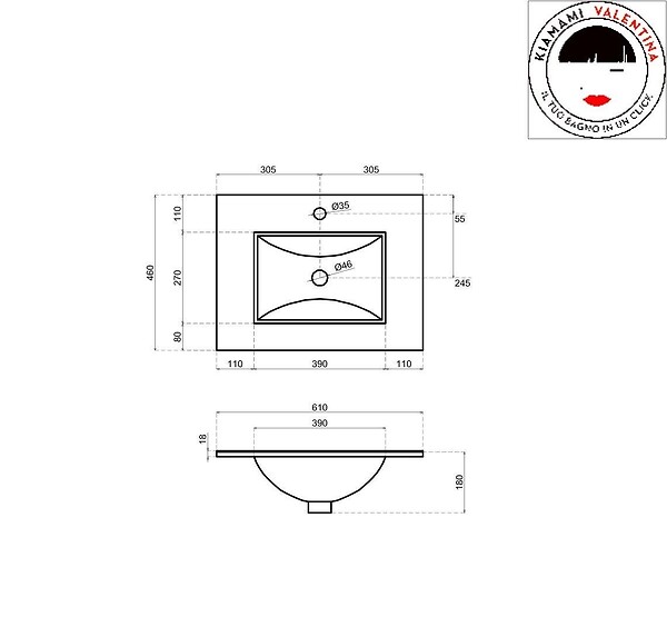 KIAMAMI VALENTINA - Meuble De Salle De Bain Suspendu 60 Cm Blanc Bois | Sole - large
