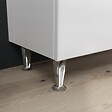 KIAMAMI VALENTINA - Meuble De Salle De Bain Sur Pieds 65Cm 2 Portes Blanc Brillant, Miroir Avec Led | Easy - vignette