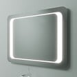 KIAMAMI VALENTINA - Meuble Sous-Vasque Suspendu 80 Cm Chêne Blanc Et Miroir 80X60 Led | Elba - vignette