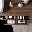 KIAMAMI VALENTINA - Meuble De Salle De Bain En Bois Noyer Foncé, Lavabo, Miroir Tactile Led | Siena - vignette
