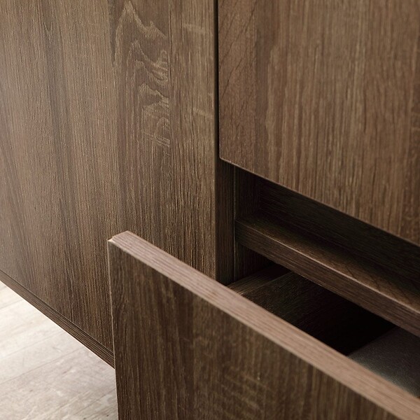 KIAMAMI VALENTINA - Meuble De Salle De Bain En Bois Noyer Foncé, Lavabo, Miroir Tactile Led | Siena - large
