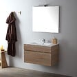 KIAMAMI VALENTINA - Meuble De Salle De Bain Suspendu 80 Cm En Chêne Well | Sole - vignette