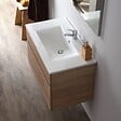 KIAMAMI VALENTINA - Meuble De Salle De Bain Suspendu 80 Cm En Chêne Well | Sole - vignette