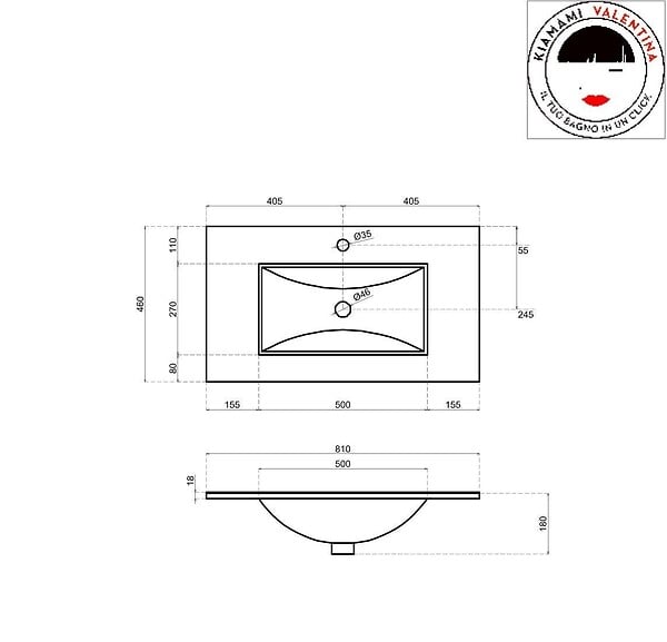 KIAMAMI VALENTINA - Meuble De Salle De Bain Suspendu 80 Cm En Chêne Well | Sole - large