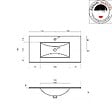 KIAMAMI VALENTINA - Meubles De Salle De Bains Suspendus Cm90 Blanc Effet Bois Et Miroir Rétro-Éclairé | Sole - vignette