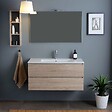 KIAMAMI VALENTINA - Meuble De Salle De Bains Avec Lavabo 120Cm Avec Tiroirs Chêne Naturel | Berlin - vignette