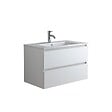 KIAMAMI VALENTINA - Meuble De Salle De Bains Avec Lavabo 80Cm Blanc | Bilbao - vignette
