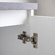 KIAMAMI VALENTINA - Meuble De Salle De Bains Suspendu 120Cm Blanc Bois Avec Plateau Anthracite Et Miroir | Bilbao - vignette