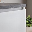 KIAMAMI VALENTINA - Meuble De Salle De Bains Suspendu 120Cm Blanc Bois Avec Plateau Anthracite Et Miroir | Bilbao - vignette