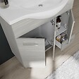 KIAMAMI VALENTINA - Meuble De Salle De Bains De 85 Cm Sur Pieds Chromés Chêne Gris | Rimini - vignette