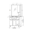 KIAMAMI VALENTINA - Meuble De Salle De Bains De 85 Cm Sur Pieds Chromés Chêne Gris | Rimini - vignette