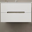 KIAMAMI VALENTINA - Meuble De Salle De Bain Blanc Mat 80Cm Avec Côtés En Chêne Gris | Magnolia - vignette