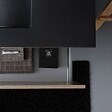 KIAMAMI VALENTINA - Meuble De Salle De Bain Suspendu 100Cm En Chêne Well Avec Lavabo En Noir Mat | Sole - vignette