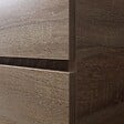 KIAMAMI VALENTINA - Meuble De Salle De Bain Suspendu 90 Cm Tiroir Aspect Bois Et Lavabo Noir | Sole - vignette