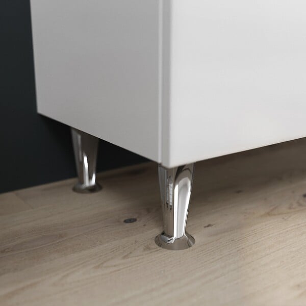 KIAMAMI VALENTINA - Meuble-Lavabo Salle De Bains 86 Cm, Miroir-Armoire Couleur Blanc - large