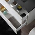 KIAMAMI VALENTINA - Meuble De Salle De Bain Suspendu 80Cm Blanc Avec Lavabo Noir Mat | Berlin - vignette