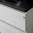 KIAMAMI VALENTINA - Meuble De Salle De Bain Suspendu 80Cm Blanc Avec Lavabo Noir Mat | Berlin - vignette