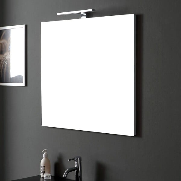 KIAMAMI VALENTINA - Meuble De Salle De Bain Suspendu 80Cm Blanc Avec Lavabo Noir Mat | Berlin - large