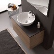 KIAMAMI VALENTINA - Meuble De Salle De Bains 90Cm Avec Plateau Ardoise Pour Lavabo À Poser | Sole - vignette