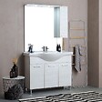 KIAMAMI VALENTINA - Meuble De Salle De Bains Au Sol 105Cm Avec 3 Portes Chêne Blanc | Rimini - vignette