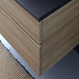 KIAMAMI VALENTINA - Meuble De Salle De Bains Chêne Avec Plateau En Bois Anthracite Pour Lavabo À Poser | Sole - vignette