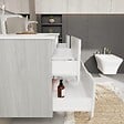 KIAMAMI VALENTINA - Meuble De Salle De Bain Blanc Et Gris 120Cm, 4 Tiroirs, Double Lavabo | Magnolia - vignette