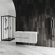 KIAMAMI VALENTINA - Mobilier De Salle De Bain Suspendu Blanc Mat 120Cm Sans Miroir | Cortina - vignette
