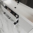 KIAMAMI VALENTINA - Mobilier De Salle De Bain Suspendu Blanc Mat 120Cm Sans Miroir | Cortina - vignette