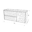 KIAMAMI VALENTINA - Mobilier De Salle De Bain Suspendu Blanc Mat 120Cm Sans Miroir | Cortina - vignette