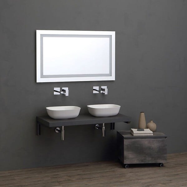 KIAMAMI VALENTINA - Piano En Bois Antracite Pour Lavabo D'appui 120 Cm | Valentina - large