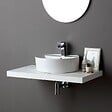 KIAMAMI VALENTINA - Piano Étagère Sous-Lavabo En Bois Blanc De 90 Cm | Valentina - vignette